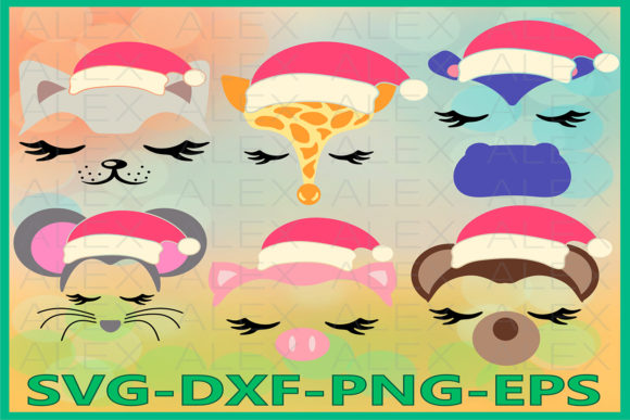 Animal Face Christmas: Adorable Festive SVGs for Crafters