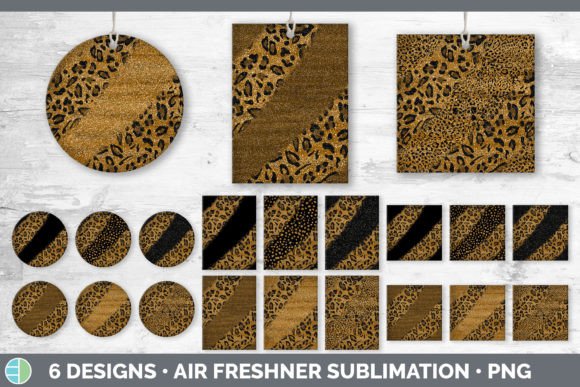 Animal Print Glitter Air Freshener | Sublimation Design Bundle