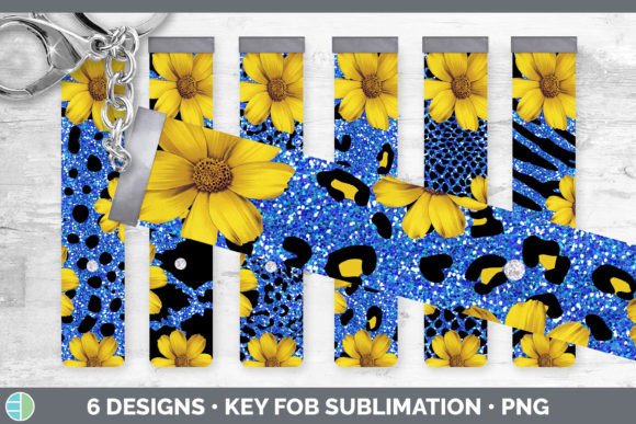 Blue Animal Print Key Fob | Wristlet Sub: A Bold Design Asset