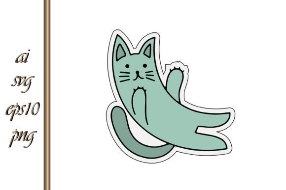 Doodle Cat Clipart Cartoon Animal Vector: A Playful Design Asset