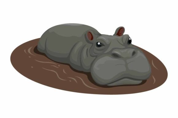 Hippo Soaking in the Swamp Animal Mascot: A Deep Dive