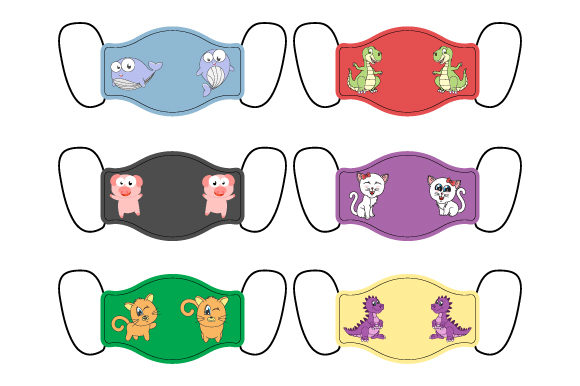 Mask Design with Cute Animal Characters: A Playful Creative Asset