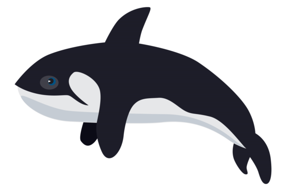 Orca Icon: Arctic Ocean Fauna for Modern Design