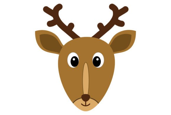 Reindeer Animal Head: A Festive Design Asset