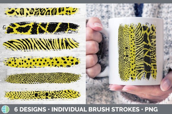 Yellow Animal Print Brush Strokes PNG: A Sublimation Game-Changer