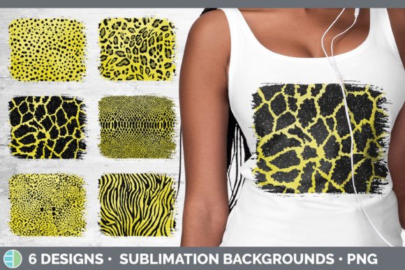 Yellow Animal Print Distressed Sublimati: Bold & Trendy