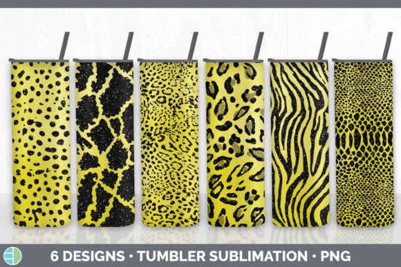 Yellow Animal Print Tumbler Sublimation: A Bold Design Asset